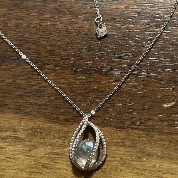 Swarovski Crystal Teardrop Pendant Necklace - Picture 6 of 7